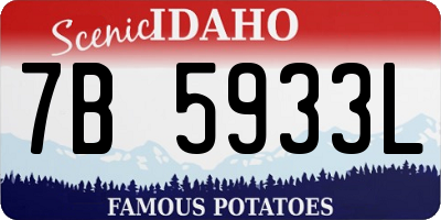 ID license plate 7B5933L