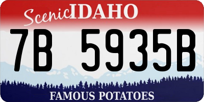 ID license plate 7B5935B
