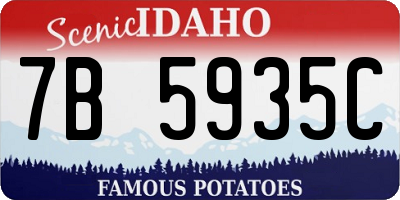 ID license plate 7B5935C
