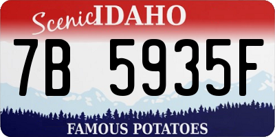 ID license plate 7B5935F