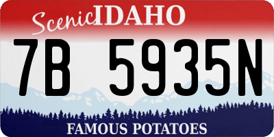 ID license plate 7B5935N