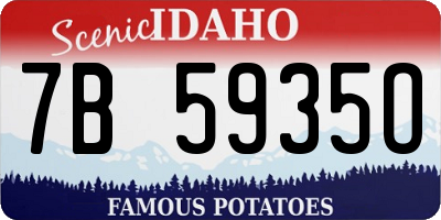 ID license plate 7B5935O