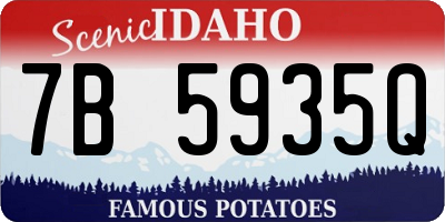 ID license plate 7B5935Q