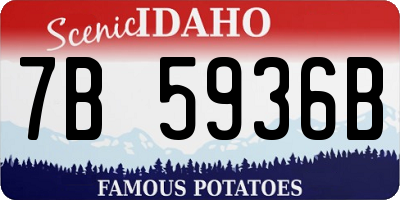 ID license plate 7B5936B