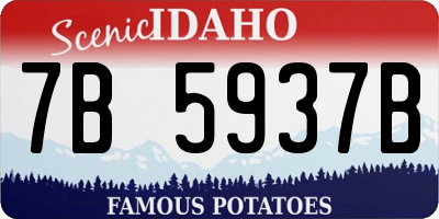 ID license plate 7B5937B