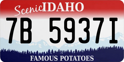 ID license plate 7B5937I