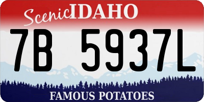 ID license plate 7B5937L