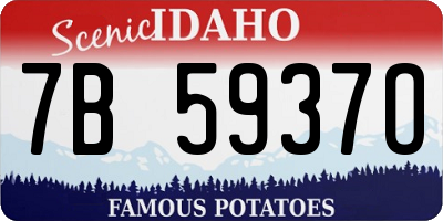 ID license plate 7B5937O