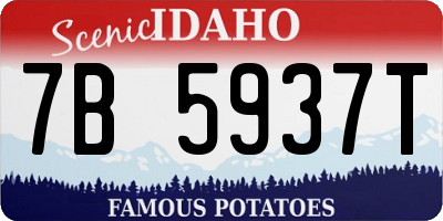 ID license plate 7B5937T