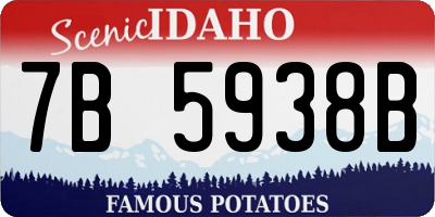 ID license plate 7B5938B