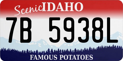 ID license plate 7B5938L