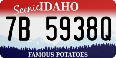 ID license plate 7B5938Q