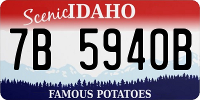 ID license plate 7B5940B