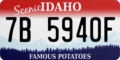ID license plate 7B5940F