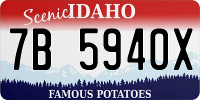 ID license plate 7B5940X