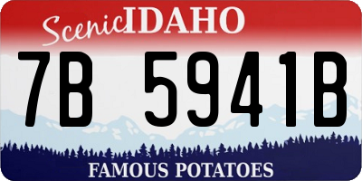 ID license plate 7B5941B