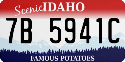 ID license plate 7B5941C