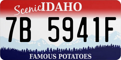 ID license plate 7B5941F