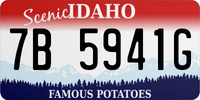 ID license plate 7B5941G