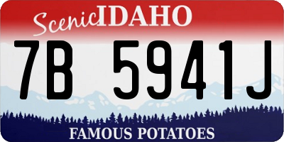 ID license plate 7B5941J