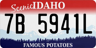 ID license plate 7B5941L