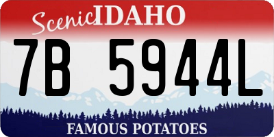 ID license plate 7B5944L