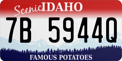 ID license plate 7B5944Q