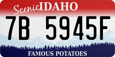 ID license plate 7B5945F
