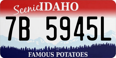 ID license plate 7B5945L