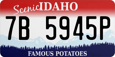 ID license plate 7B5945P