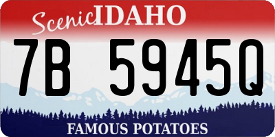ID license plate 7B5945Q