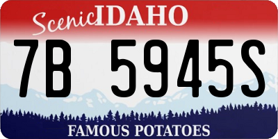 ID license plate 7B5945S