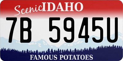 ID license plate 7B5945U