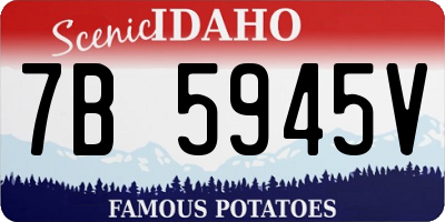 ID license plate 7B5945V