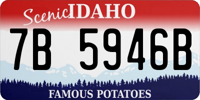 ID license plate 7B5946B