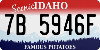 ID license plate 7B5946F