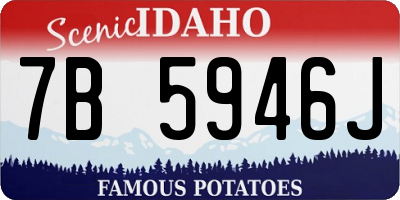 ID license plate 7B5946J