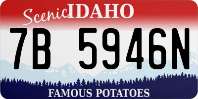 ID license plate 7B5946N
