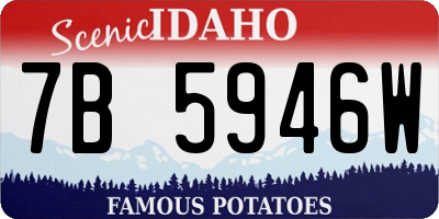 ID license plate 7B5946W
