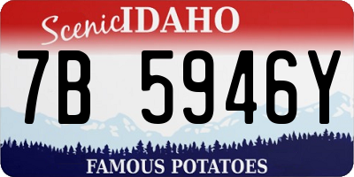 ID license plate 7B5946Y