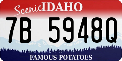 ID license plate 7B5948Q