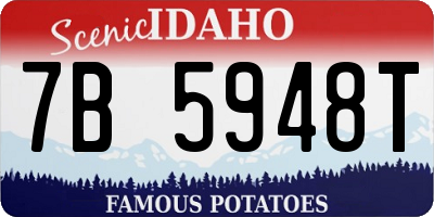 ID license plate 7B5948T