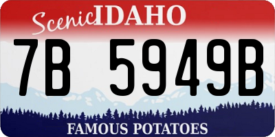 ID license plate 7B5949B