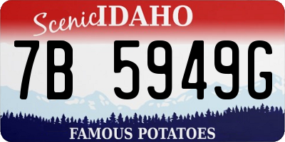 ID license plate 7B5949G