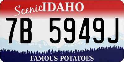 ID license plate 7B5949J