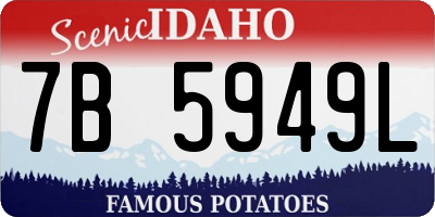 ID license plate 7B5949L