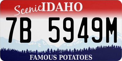 ID license plate 7B5949M