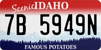 ID license plate 7B5949N