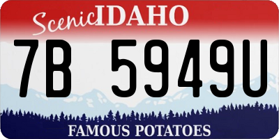 ID license plate 7B5949U