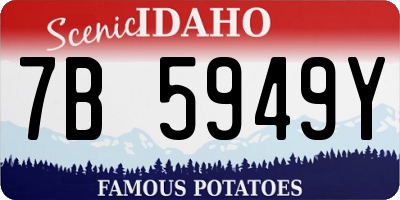 ID license plate 7B5949Y
